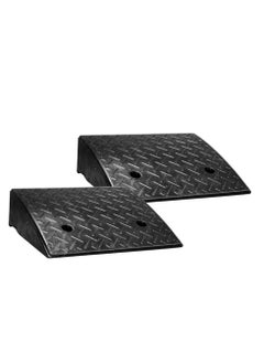 Buy BERRY 2 Pcs Heavy Duty Wheel Curb Ramp Rubber | Portable Threshold Ramp For Vehicles | Sturdy Loading Dock Rubber Curb Black in UAE