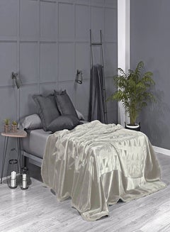 Buy Mora Perla blanket Model  G18-From Mora Single Layer - Double Size - Color: Linen - Size: 220 * 240 - Fabric from 85% acrylic 15% polyester-weight: 4.45 kg - Country of origin Spain. in Egypt