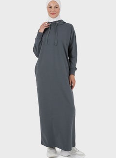 Buy Hooded Pocket Detail Dress in UAE