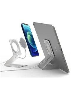 Buy Phone Stand Desk Mount Aluminum Desktop Phone Stand Holder Dock for iPhone 12 13 Mini Z-Shape in UAE