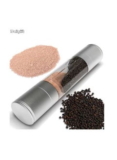 Buy 2 in 1  Salt and Pepper Grinder Silver/Clear in UAE