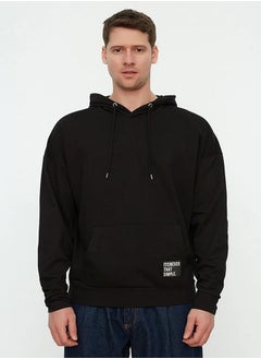 اشتري Sweatshirt - Black - Oversize في مصر