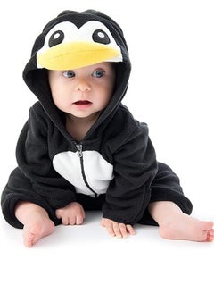 Buy Fleece Baby Bodysuit Infant One Piece Kids Hooded Romper Outerwear Toddler Jacket in Saudi Arabia