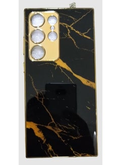 اشتري Compatible with Samsung Galaxy S23 Ultra 6D Plating Glass Silicone Phone Case Electroplated Black في الامارات