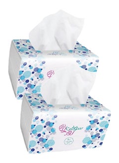 Buy 1600 Tissues Soft Facial Tissues, 800 Sheets Per Box, Pack of 2 in UAE