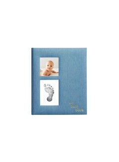 Buy Blue Chambray Baby Book Gender Neutral Baby Journal For Baby Girl Or Baby Boy Baby Photo Album in Saudi Arabia