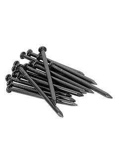 Buy 100-Piece Steel Nail Set Black 50x3millimeter WITH CLAW HAMMER in UAE