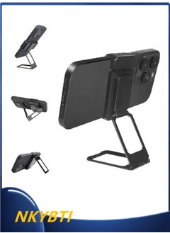 اشتري New Upgraded Back Clip Type 360 Folding Bracket, Folding Phone Stand, Cell Phone Stand, Adjustable Foldable Desktop Phone Holder Compatible with iPhone 15 14 13 12 11 Pro Xs Xs Max,All Phones (black) في الامارات