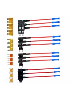 Buy 4 Types 12V Add A Circuit Adapter And Fuse Kit Fuse Tap Fuse Holder With Mini Low Profile Tap Dapter For Cars Trucks Boats 12 Pack in Saudi Arabia