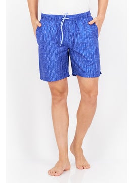 اشتري Men Polka Dot Board Shorts Swimwear, Blue في الامارات