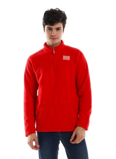 Buy Kangroo Pockets Long Sleeves Sweater - Red in Egypt