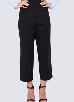 Buy Women's Straight Wide Leg Pant in Black in UAE