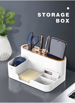 Buy Modern Desk Organizer, Desktop Organizer with Pencil Holders, Office Stationery Supplies Organizer, Sticky Note Tray, Paperclip Storage and Office Accessories, Pen Organizer for Desk in UAE