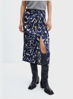 Buy High Waist Side Slit Skirt in Saudi Arabia
