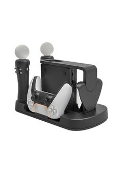 Buy Multifunction Controller Charging Dock and PS VR Display Stand for PS5 Black in UAE