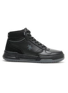 Buy Women's Black High-Top Sneakers - Lightweight Sleek All-Black Design with Ankle Support, Comfortable and Stylish Casual Footwear in UAE