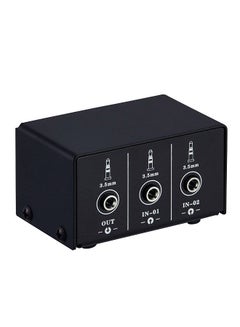 Buy Audio Switcher 3.5Mm 2 In 1 Out / 1 In 2 Out A/B Switch Stereo Audio Splitter Box With No Distortion 3.5Mm Jack For Switching Between Computer Speakers And Headphones in UAE