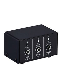 اشتري Audio Switcher 3.5Mm 2 In 1 Out / 1 In 2 Out A/B Switch Stereo Audio Splitter Box With No Distortion 3.5Mm Jack For Switching Between Computer Speakers And Headphones في الامارات