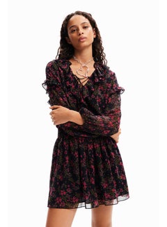 Buy Short floral chiffon dress in Egypt