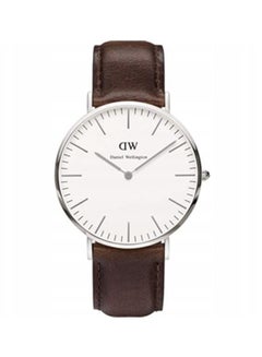 Buy Daniel Wellington Classic Sheffield Men's DW Quartz Watch, Brown Leather Strap -40mm DW00100023 in Saudi Arabia