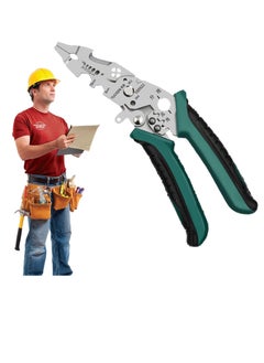 Buy Wire Stripper Cutter, Multi-Function Wire Stripping Tool, Professional Handle Design Wire Cutter, Universal Wire Cutters and Crimping Tool, Multifunctional Electrician Pliers for Crimping, Cutting in UAE