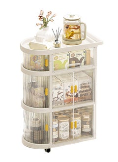 Buy 3-In-1 Baby Folding And Movable 3-Layer Trolley Storage Shelve in Saudi Arabia