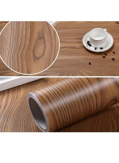 Buy Imitation Wood Grain Pattern Self-Adhesive Wallpaper 1000x45cm in UAE