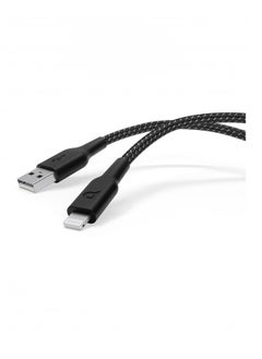 Buy Powerology Braided USB-A To Lightning Data & Fast Charge Cable - Black in UAE