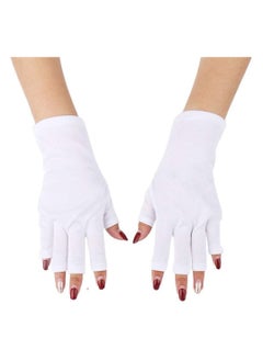 Buy Gel Nail Gloves, 1 Pair Anti UV Glove Short Gloves and Sunblock Protection Shield Workout for Summer Outdoor in Saudi Arabia