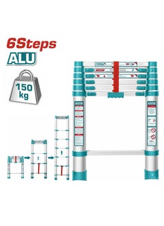 اشتري Aluminum Telescopic Ladder, 6 Steps, Height 1.98 Meters في مصر