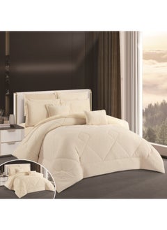 Buy Winter Duvet Set With Fur And Velvet Double-Sided Made Of Durable And Soft Fabric Heavy Filling 4 Pieces Single Size in Saudi Arabia