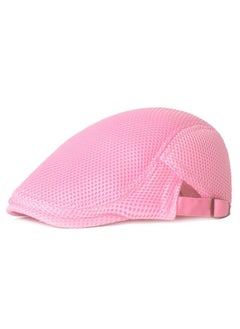 Buy Mesh Flat Cap Berets Breathable  Adjustable Pink in UAE