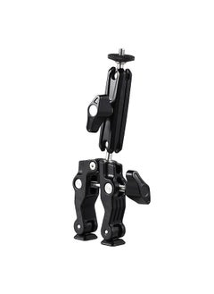 اشتري Multi-functional Clamp Bicycle Handlebar Adapter Mount Ball Mount Clamp Dual 360°Rotatable Ballhead 1.5kg/3.3lbs Load Bearing Aluminum Alloy في الامارات