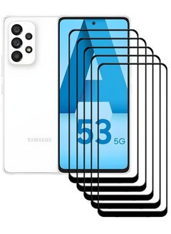 اشتري 5 Pieces Antistatic ESD Dustproof Premium Quality High Definition Tempered Glass Screen Protector Designed For Samsung Galaxy A53 5G في الامارات