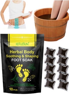 Buy Herbal Body Soothing and Shaping Foot Soak Detox Foot Soak Beads Detox and Shaping Cleansing Foot Soak Daily Rebody Detoxing herbs Foot Soak Salt Quality Sleep Lose Weight Body Shape 10Pcs in UAE