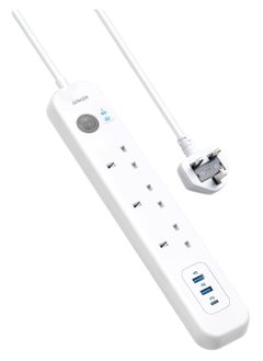 Buy Anker Extension Lead with 1 Power Delivery 18W USB-C Port, 2 PowerIQ USB Ports, and 3 AC Outlets, Power Strip with USB Charging and Surge Protection for Home, Office, and More in Saudi Arabia