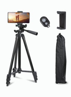 Buy 51 Inch Extendable Phone Tripod and Camera Stand with Bluetooth Remote and Clip in Saudi Arabia