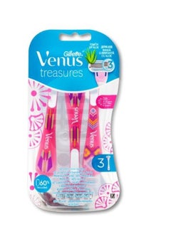 Buy Gillette Venus Treasures Disposable Razors for Women 3 Pack in Saudi Arabia