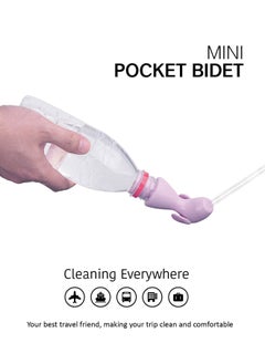 Buy Mini Pocket Shattaf Sprayer 1pcs pack , Plastic Portable Bidet, Mobile Travel Shattaf for Toilet, Travel or Camping. Compatible with Every Bottle, Purple color in Saudi Arabia