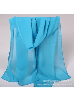 اشتري 2021 Summer Chiffon Sunproof Scarf Solid Color Versatile Dance ShawlHunan Hunan في الامارات