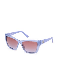 اشتري Women's Mirrored Cat Eye Shape Plastic Sunglasses GU0009881Z55 - Lens Size: 55 Mm - Shiny Violet في الامارات