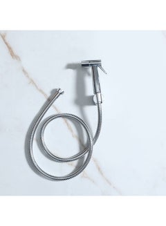 Buy Milano Sam Shattaf Set Handheld Bidet Sprayer With Hose For Toilets Bathroom Lavatory Chrome in UAE