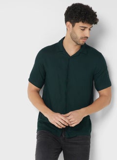 Buy Revere Collar Half Sleeve Shirt in Saudi Arabia