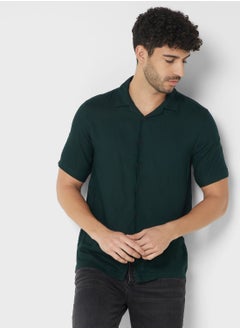 اشتري Revere Collar Half Sleeve Shirt في الامارات