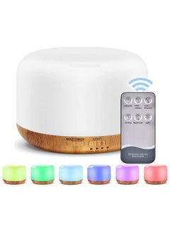 Buy Oil Diffuser Humidifier 300Mlelectric Ultrasonic Air Aroma Diffusers Vaporizerscent Mist Defuser With Remoteautooff7Led Color Changing Light For Large Bed Roomhomeoffice in UAE