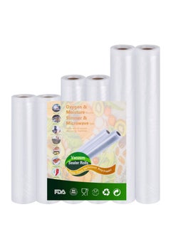 Buy Vacuum Sealer Rolls 6 packs of BPA free heavy duty vacuum sealer bags For food storage in UAE