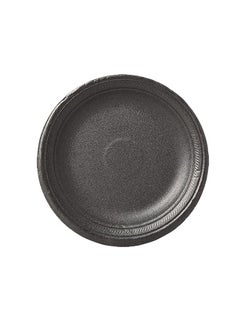 Buy Foam Plate Black 9 Inch Disposable, Tableware, Birthday Parties, Office, Home Events, Camping - 25 Pieces. in UAE