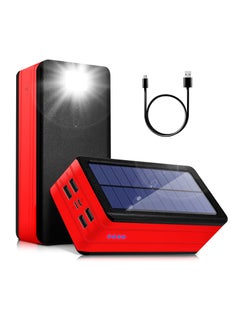 اشتري Solar Power Bank 50000mAh, Portable Solar Phone Charger with Flashlight, 4 Output Ports, 2 Input Ports, Solar Battery Bank Compatible with iPhone for Camping, Hiking, Trips في الامارات