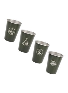 Buy 4Pcs Stainless Steel Beer Cups Outdoor Camping Cups Coffee Tea Milk Mugs with Storage Bag in Saudi Arabia
