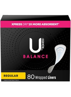 Buy Balance Wrapped Panty Liners, Regular Length, 80 Count (Packaging May Vary) in UAE